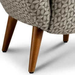 Retro Designsessel in Beige und Braun gemustert - Regiovs