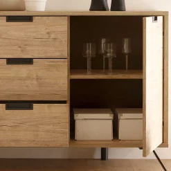 Retro Esszimmer Einrichtung in Eiche - Rodonda (dreiteilig)