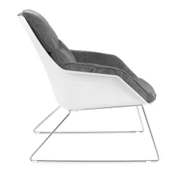 Retro Lounge-Sessel in Dunkelgrau - Vibulam (2er Set)