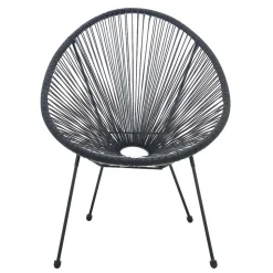 Retro Loungestühle für Garten in Schwarz - Vicados (2er Set)