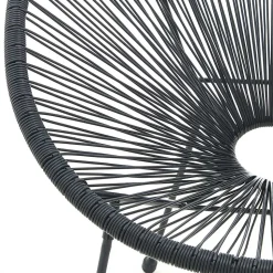 Retro Loungestühle für Garten in Schwarz - Vicados (2er Set)