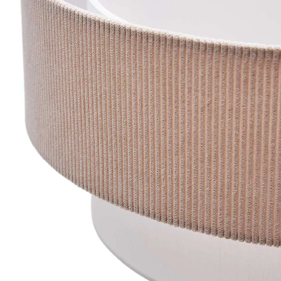 Retro Pendelleuchte in Beige Cord - Emirello