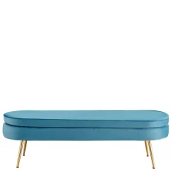 Retro Polsterbank in ovaler Form - Navanna