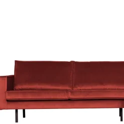 Retro Polsterecke in Kastanienfarben Samtstoff - Enzing