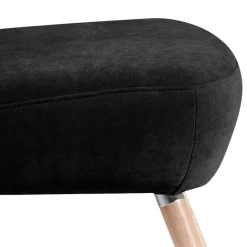 Retro Polstersessel in Schwarz Velours - Adaliz