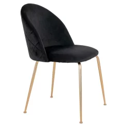 Retro Polsterstühle mit Messing Gestell - Silvanus (2er Set)