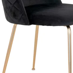 Retro Polsterstühle mit Messing Gestell - Silvanus (2er Set)