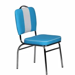 Retro Polsterstuhl Reflecta mit Kunstleder und Chrom