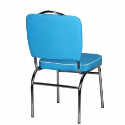 Retro Polsterstuhl Reflecta mit Kunstleder und Chrom