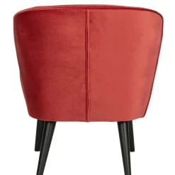 Retro Samtsessel in Rot & Schwarz - Dumarkus