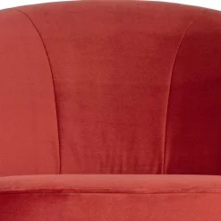 Retro Samtsessel in Rot & Schwarz - Dumarkus