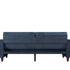 Retro Schlafsofa in Blau und Nussbaum Braun - Ziovarica
