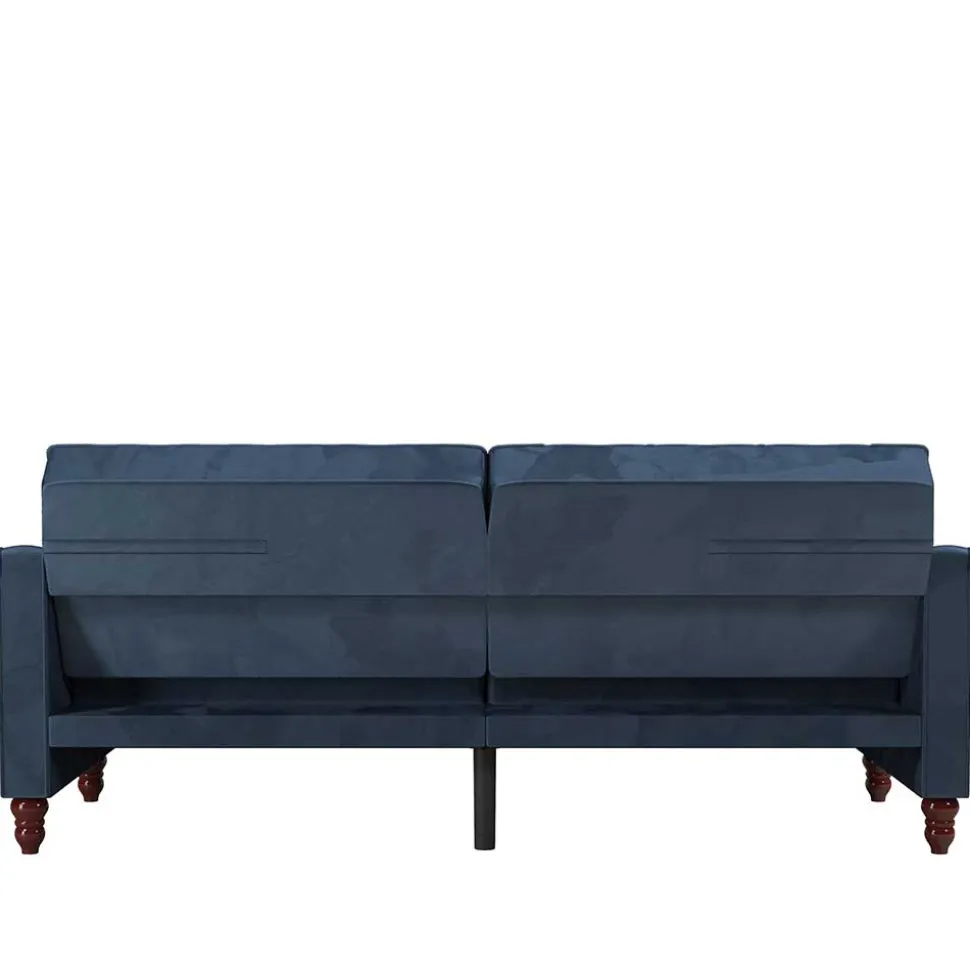 Retro Schlafsofa in Blau und Nussbaum Braun - Ziovarica