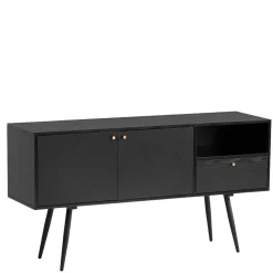 Retro Sideboard in Schwarz - Flair