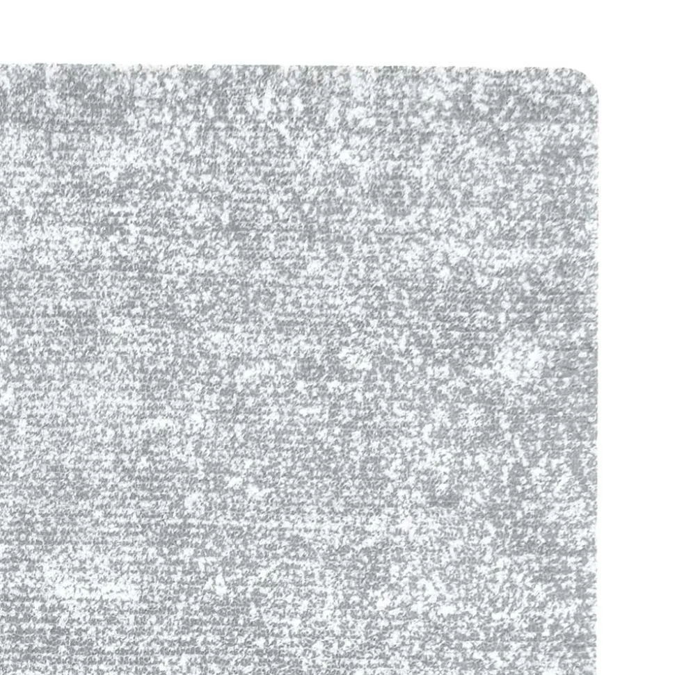 Retro Teppich in Hellgrau und Silbergrau - Methana
