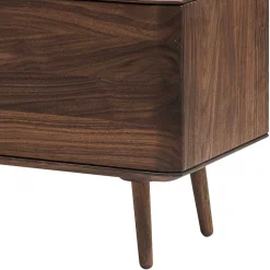 Retro TV Element aus Nussbaum Massivholz - Rivossa