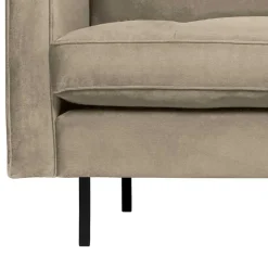 Retrosofa mit drei Sitzplätzen in Khaki - Afeiro