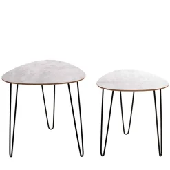 Retrostil Zweisatztisch Set - Luoretta (zweiteilig)