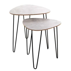 Retrostil Zweisatztisch Set - Luoretta (zweiteilig)