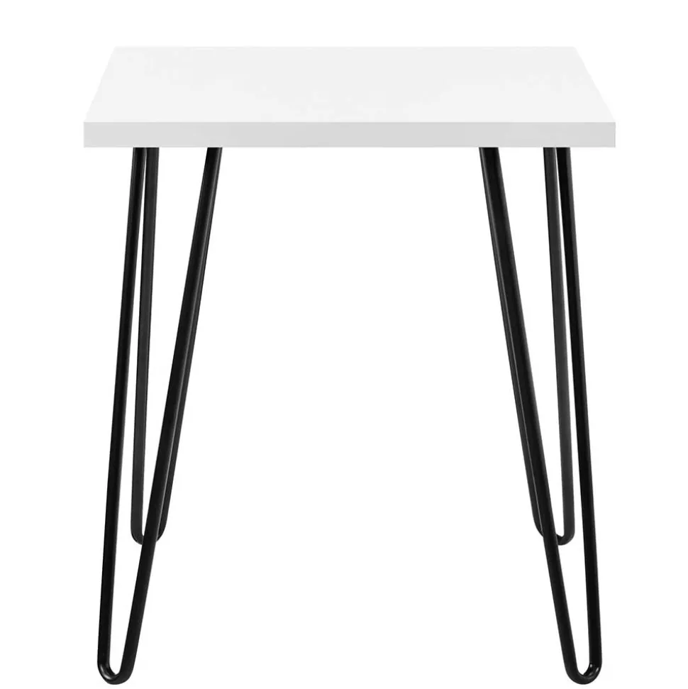 Retro-Style Beistelltisch in Weiß - Inna