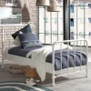 Retrostyle Metallbett in Weiß - 90x200 cm - Astra