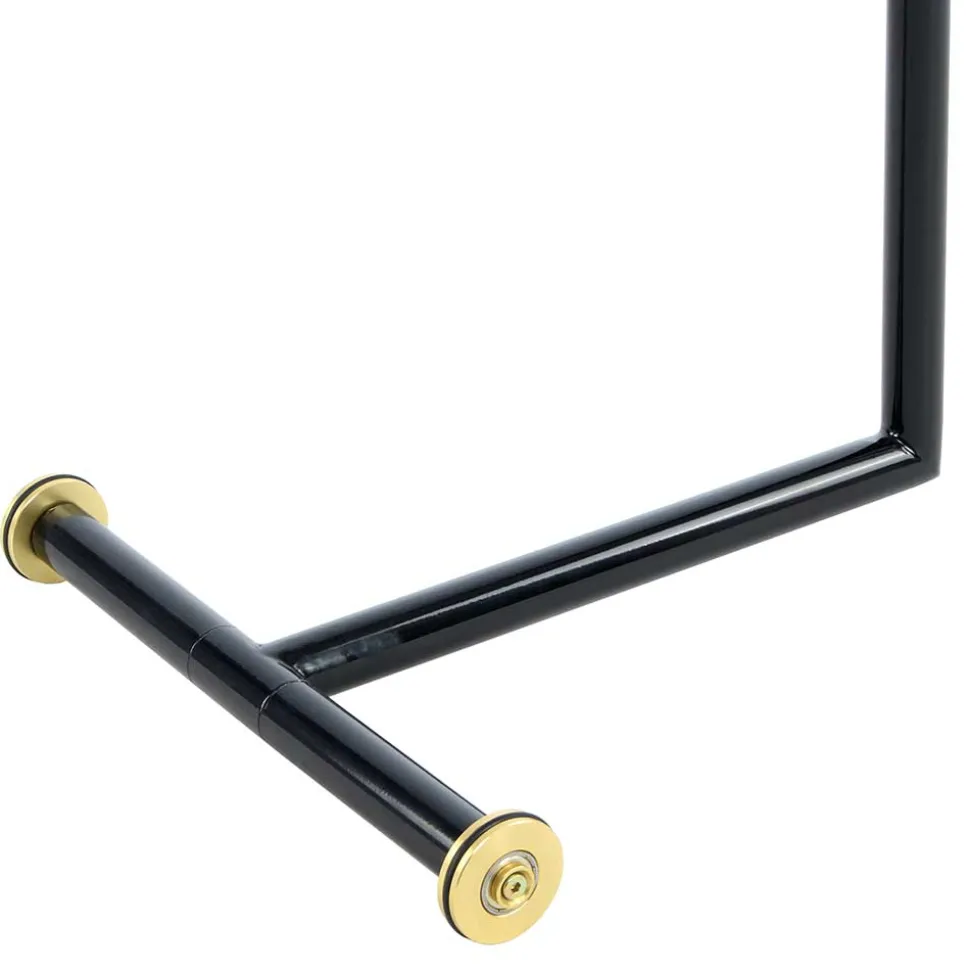 Rollbarer Anstelltisch in Weiß & Gold & Schwarz - Tonnato