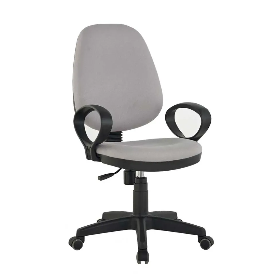 Rollbarer Computerstuhl in Grau & Schwarz - Gilverny