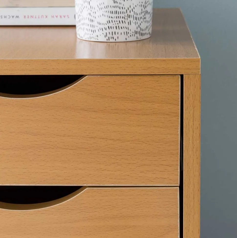 Rollcontainer mit 5 Schubladen in Buche - Livisica