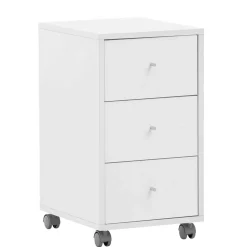 Rollcontainer mit drei Schubladen in Weiß - Empire