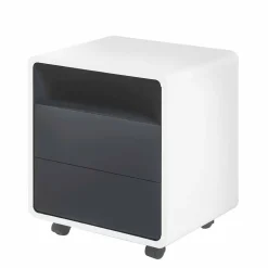 Rollcontainer Mondsieur in Weiß Anthrazit