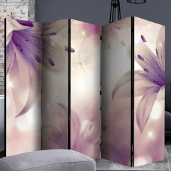 Romantik Paravent mit Lilien Motiv - Narela