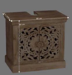 Romantische Badmöbel aus Holz - Runiasa (fünfteilig)