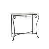 Romantischer Metall Konsolentisch Cizio mit Glasplatte