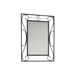 Romantischer Wandspiegel Bairika mit Metallrahmen verschnörkelt