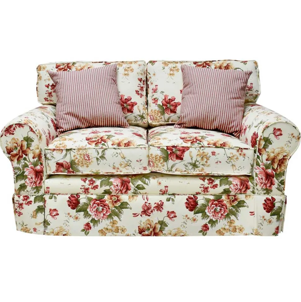 Romantisches Landhaus Sofa mit Blumen Stoff - Telik