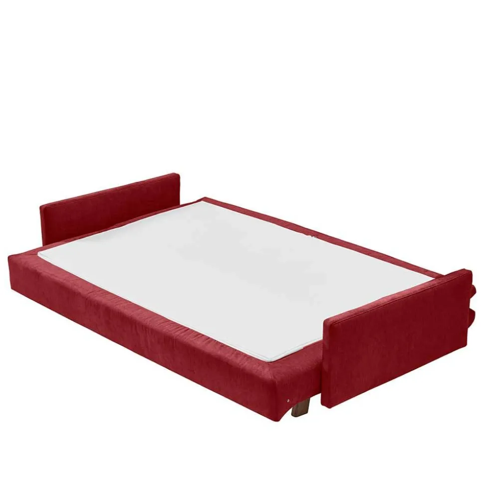 Rote Schlafcouch mit Kaltschaum Polsterung - Viestas