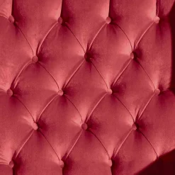 Roter Chesterfield-Sessel mit Ohren - Malisha