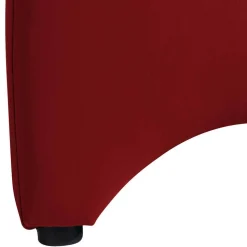 Roter Kunstledersessel mit Buche Beinen - Systrem