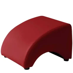 Roter Kunstledersessel mit Buche Beinen - Systrem