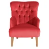 Roter Ohrensessel aus Samtvelours - Celona
