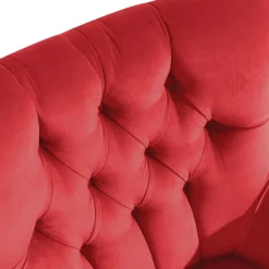 Roter Ohrensessel aus Samtvelours - Celona