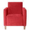 Roter Polstersessel mit Samtvelours-Bezug - Gedeon