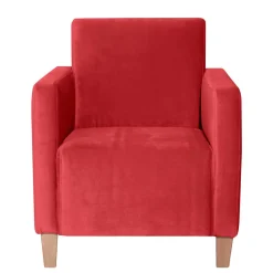 Roter Polstersessel mit Samtvelours-Bezug - Gedeon