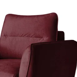 Roter Sessel in Bordeaux Samt - Yonella