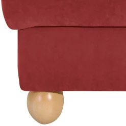 Roter Sessel mit Ohren aus Velours - Jamey