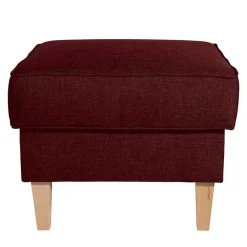 Roter Wohnzimmerhocker mit Stoffbezug - Lacaza