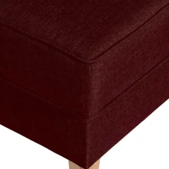 Roter Wohnzimmerhocker mit Stoffbezug - Lacaza