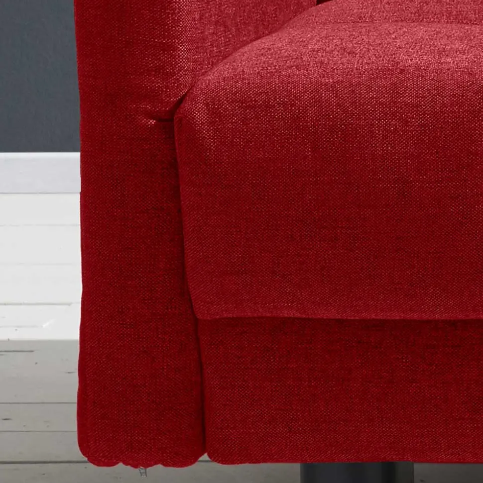 Rotes Schlafsofa mit Flachgewebe Bezug - Singuaro