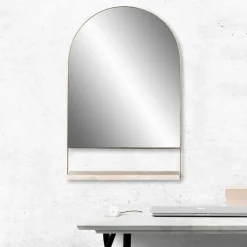 Rundbogen-Spiegel mit Marmor Ablage - Nostalc
