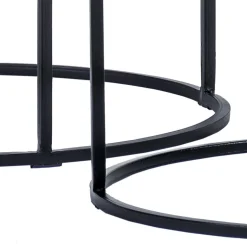 Runde Beistelltische aus Teak - Josepha (zweiteilig)